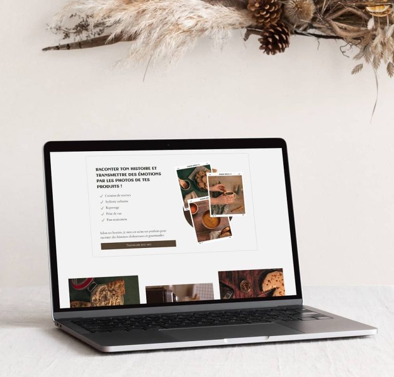 créer site de photographe culinaire