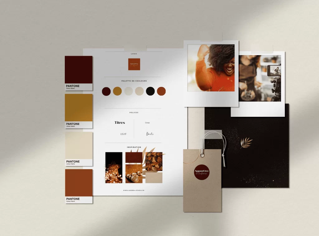 exemple de brandboard pour site internet de coach